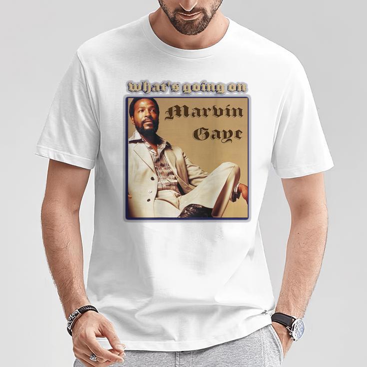 マービンゲイ_004_Back Printed Tシャツ 面白い贈り物