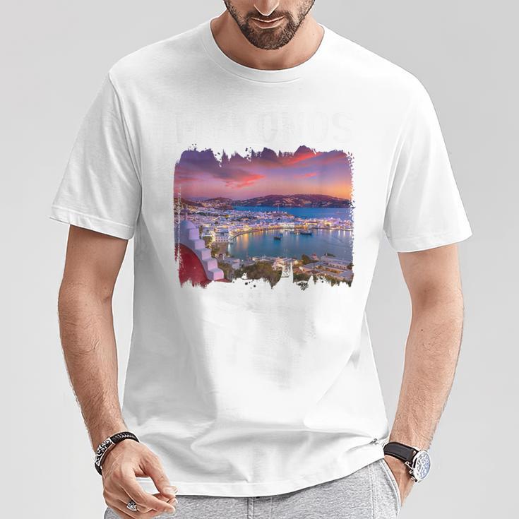 ミコノス島 お土産ミコノス ギリシャミコノス Tシャツ 面白い贈り物