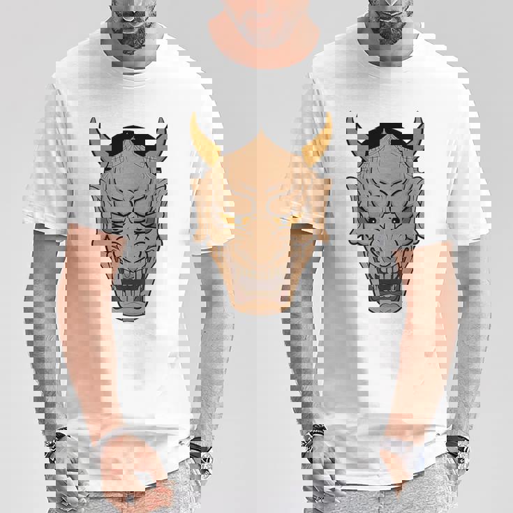 ヴィンテージの般若能面、浮世絵スタイル Tシャツ 面白い贈り物