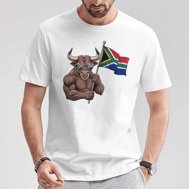 南アフリカ 国旗 南アフリカのルーツ Tシャツ 面白い贈り物