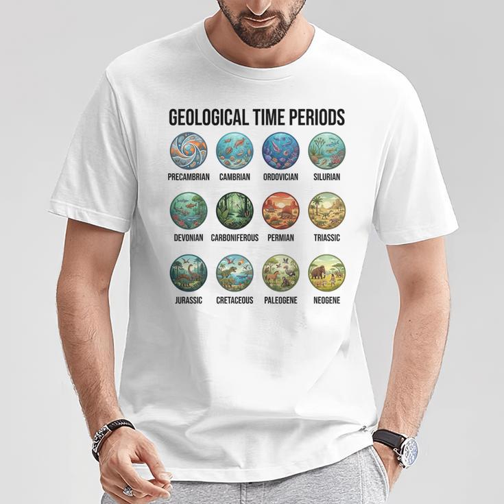 地質時代チャート古生物学・地球史 Tシャツ 面白い贈り物