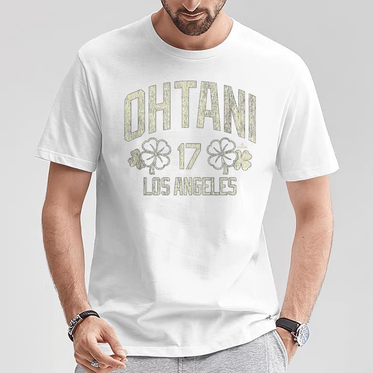 大谷翔平 ロサンゼルス 野球 セントパトリックのクローバー Tシャツ 面白い贈り物