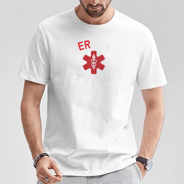 救急科 救急室 看護師 Er 看護師 背中 Tシャツ 面白い贈り物