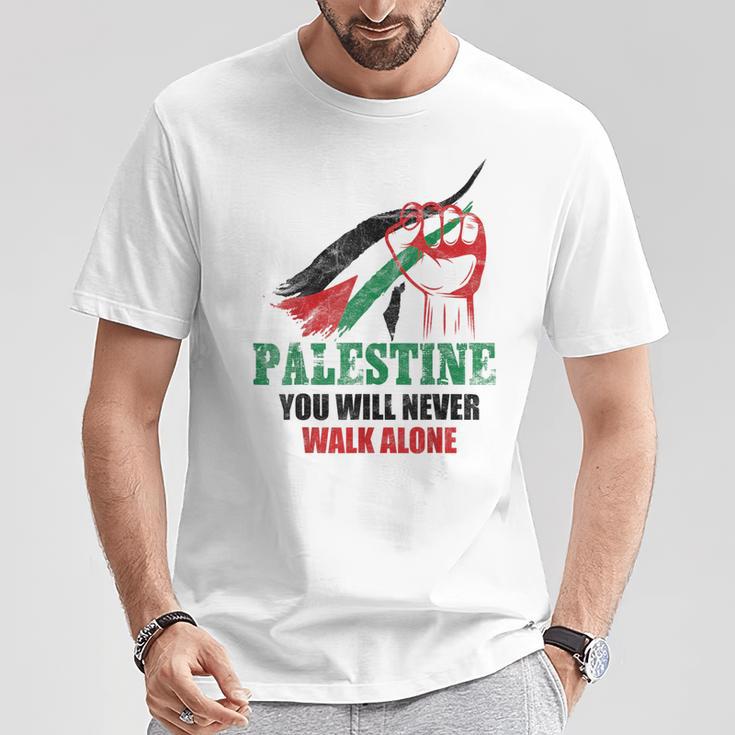 無料ガザパレスチナ国旗 アラビアギフト パレスチナ Tシャツ 面白い贈り物