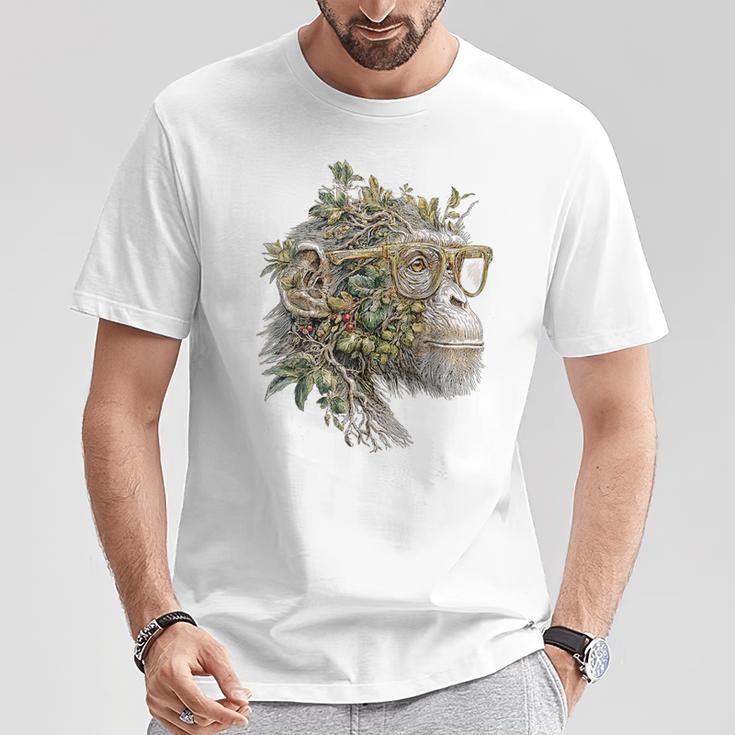 猿 野生動物 サファリ 動物愛好家 グラフィック イラスト Tシャツ 面白い贈り物