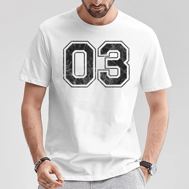 番号03 Tシャツ 面白い贈り物