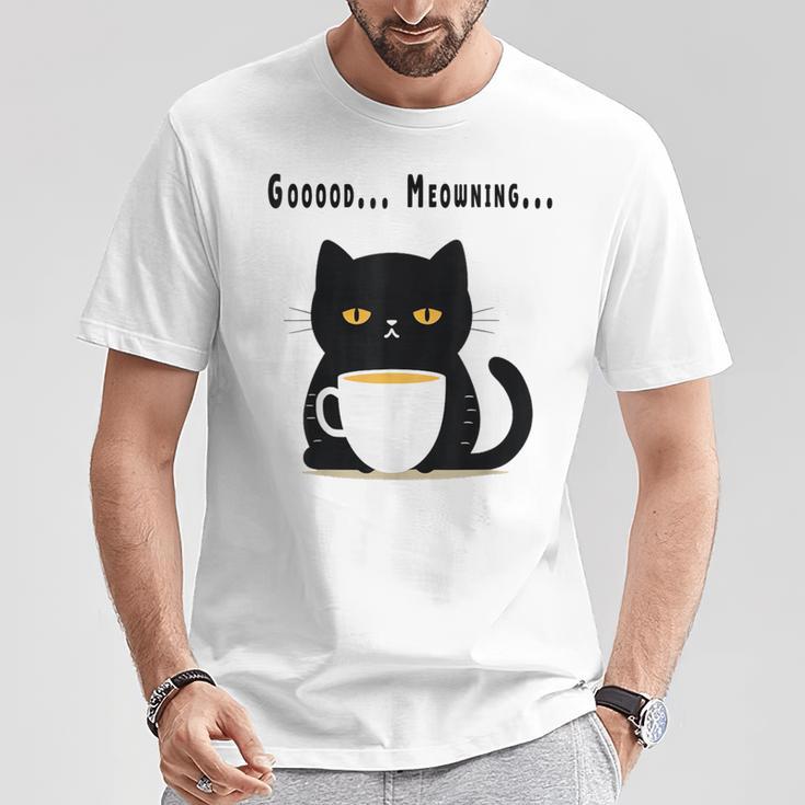 疲れた黒猫 – 月曜日の気分そのまま Tシャツ 面白い贈り物