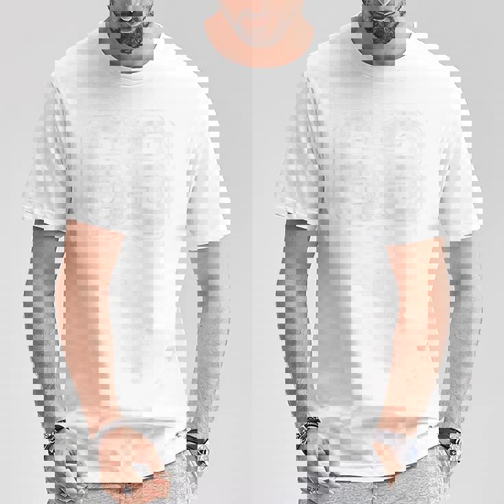 背面に63番。 Tシャツ 面白い贈り物