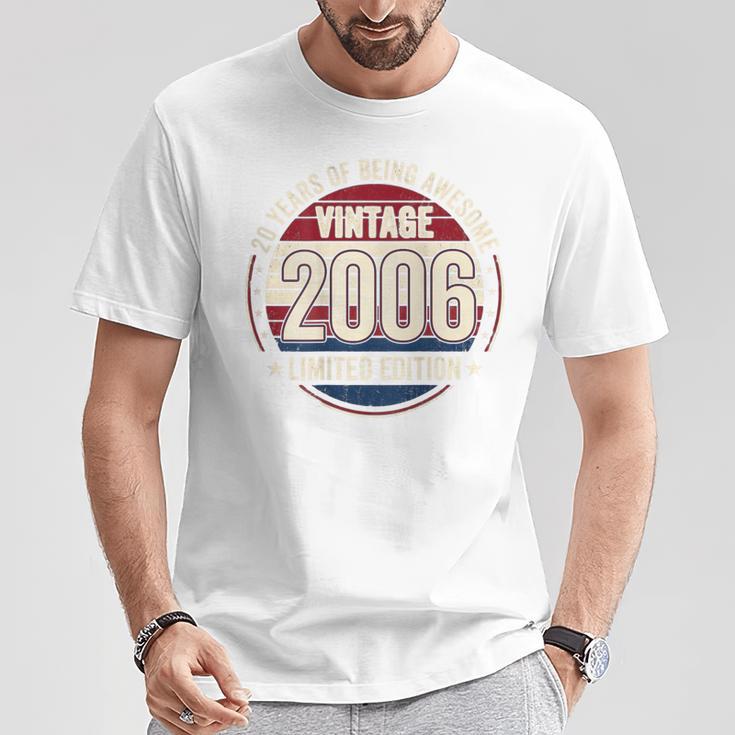 裏面 ヴィンテージ 20 誕生日 デコレーション メンズ 20歳 2006 20歳 Tシャツ 面白い贈り物