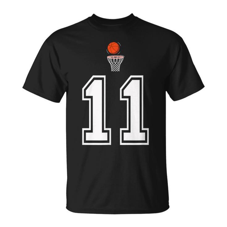 11 番 バスケットボールスタイル ヴィンテージホワイト Tシャツ