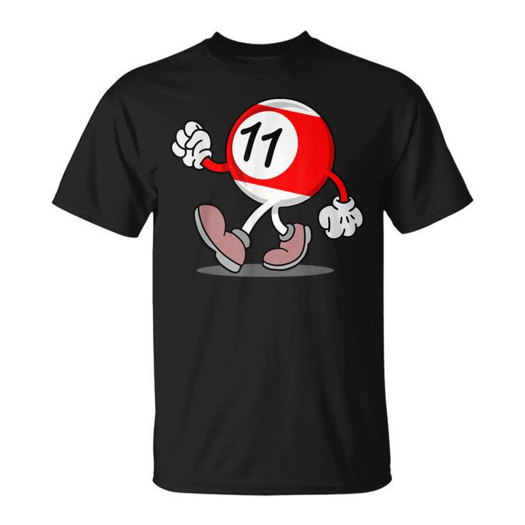 11歳の誕生日 男の子 女の子 赤 ビリヤードボール 11 Tシャツ