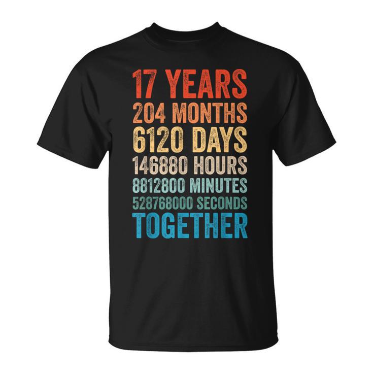 17年目の記念日 彼 彼女 カップル 17回目の結婚 Tシャツ