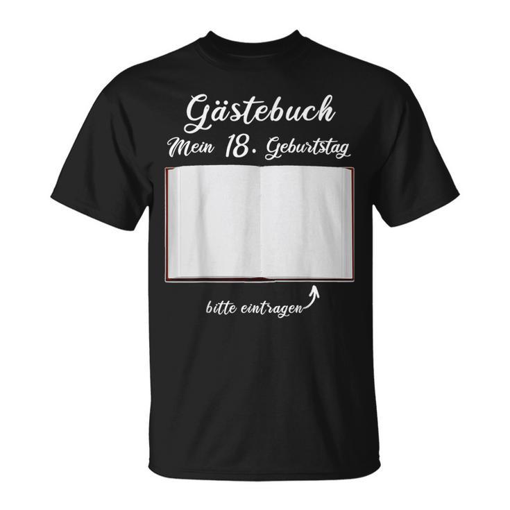 18th Birthday Guestbook Record Hie Party T-Shirt