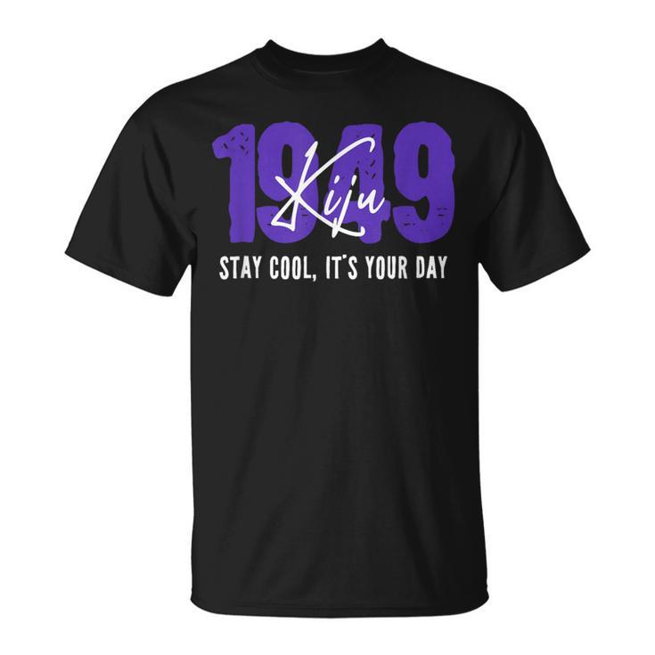 1949 誕生日 77歳 喜寿祝い クールでシンプルな数字デザイン Tシャツ