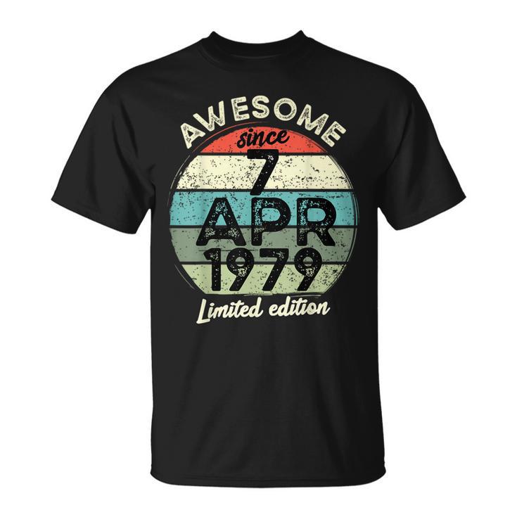 1979年4月7日 45歳の誕生日 45歳 2024年 誕生日 Tシャツ