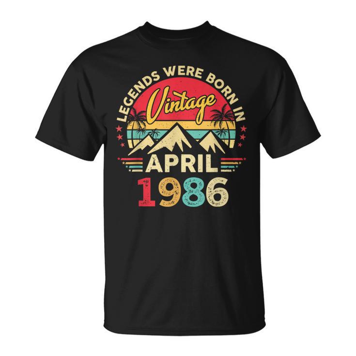 1986年4月 レトロサンセットクラシック 40歳40歳の誕生日 Tシャツ