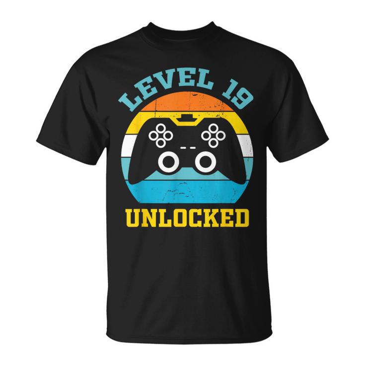 19歳 19歳の誕生日ギフト レベル19 アンロック ゲーマー Tシャツ