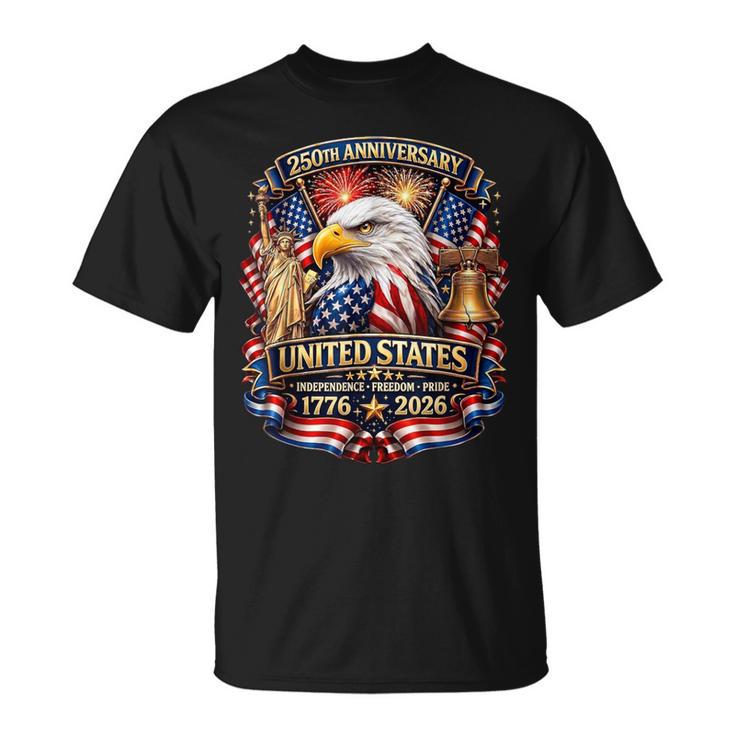 250 Anniversary Usa Patriotic Flag 250Th 4Th Of July T-Shirt