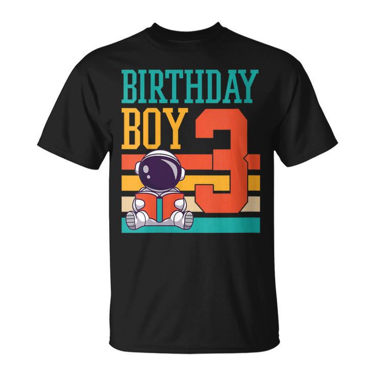 3 Year Old Birthday Boy Book Worm Reading Birthday Party T-Shirt
