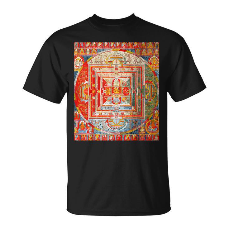 43神曼荼羅 仏教 スピリチュアル タンカ 芸術 仏教 Tシャツ