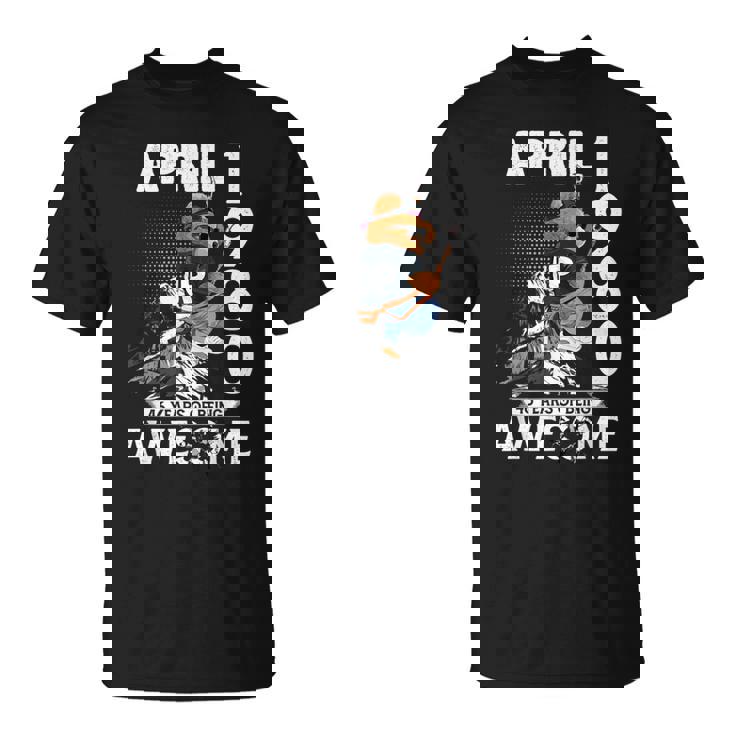 46Th Birthday Legends April 1980Intage 46 Years Old Tシャツ