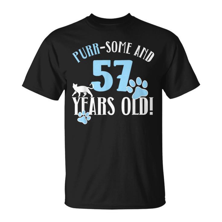 57歳の誕生日 57歳 猫 ママ 猫好き 誕生日 Tシャツ