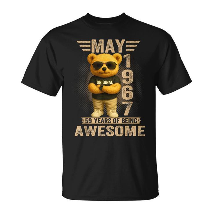 59歳 1967年5月 テディベア 59歳 誕生日 男性 女性 Tシャツ