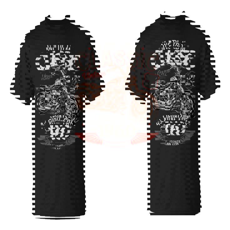 66 歳の誕生日男性オートバイ バイクに乗る人 1960 Tシャツ