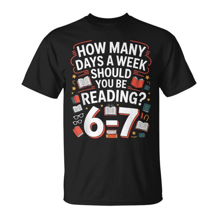 67 For Reading With Books T-Shirt