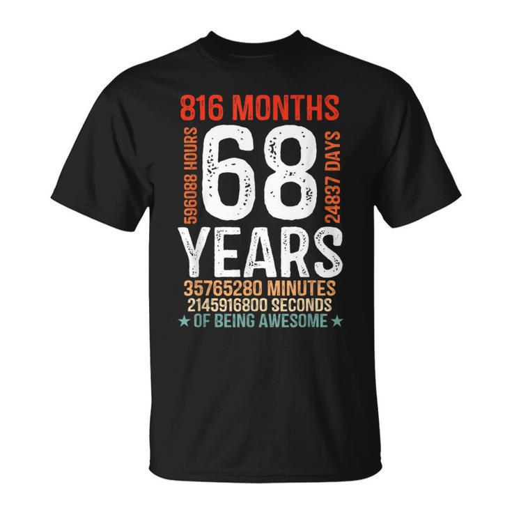 68歳の誕生日プレゼント 68歳 816ヶ月 レトロ ヴィンテージ Tシャツ