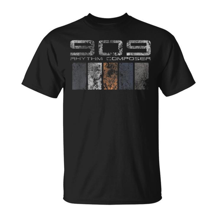 909レトロアナログリズム作曲家 Tシャツ