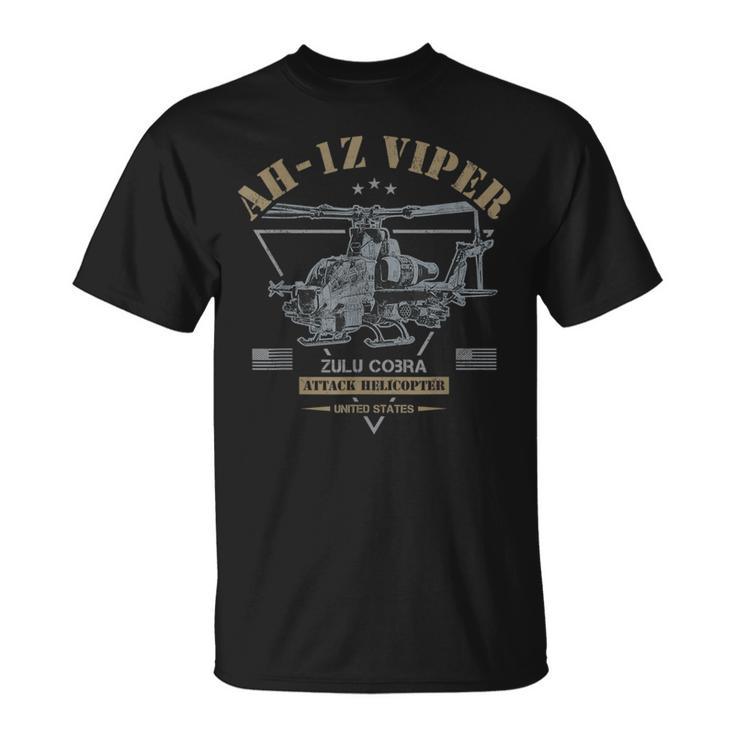 Ah-1Z ヴァイパー Ah-1Ziper Zulu Cobra 攻撃ヘリコプター Tシャツ