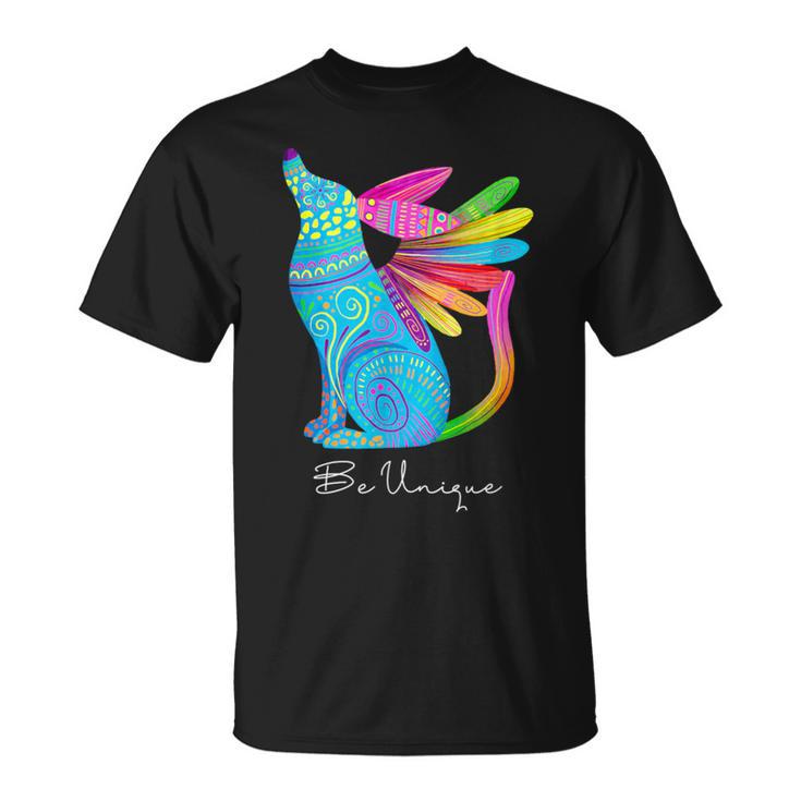 Alebrije Mexicano Perro -E Único Y Diferente México Frase Camiseta unisex