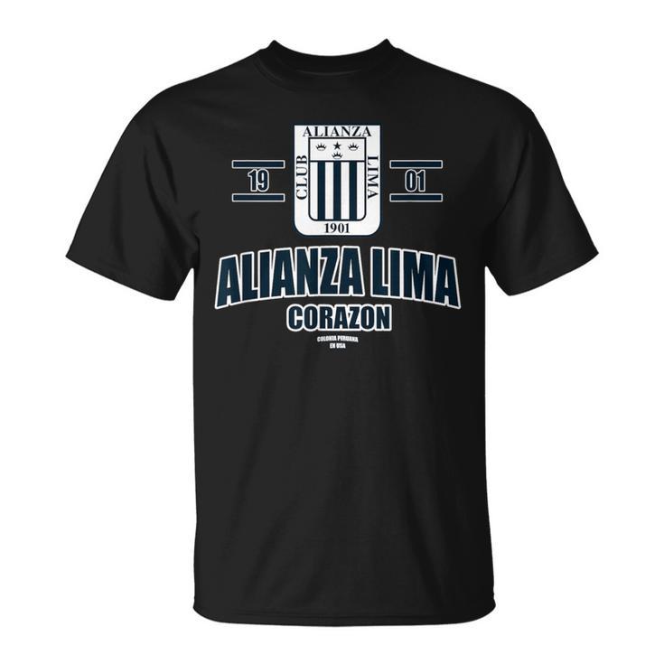 Alianza Lima Peru メンズ レディース サッカー ペルーエスクード Tシャツ