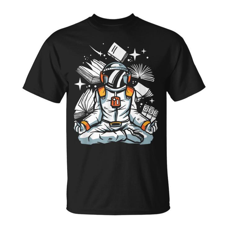 Astronaut Reader Books Lover Book Reading Nerd Literature T-Shirt