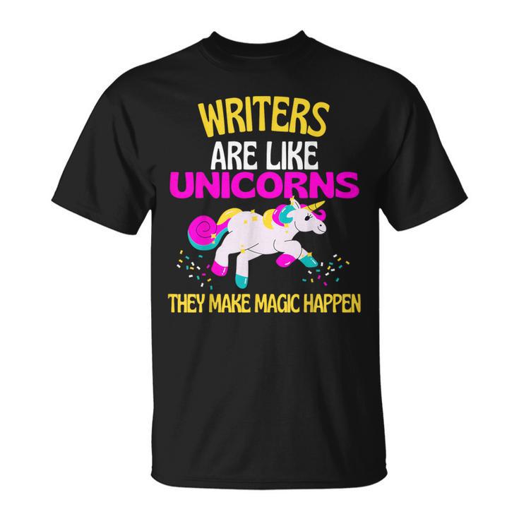 Authors Writer Magic Funny For Book Publisher And Writers T-Shirt