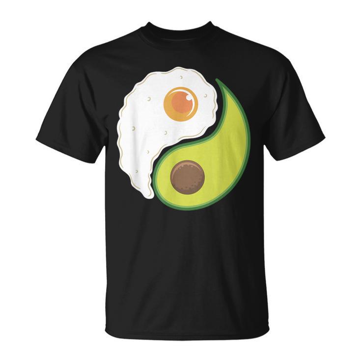 Avocado And Eggs Keto Diet Healthy Eating Yin Yang Yin Yang Tシャツ