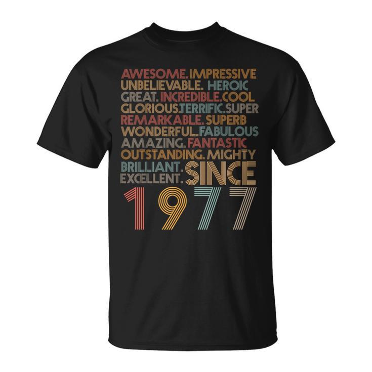 Awesomeince 1977 47Th Birthday Born In 1977 47 Years Old Tシャツ
