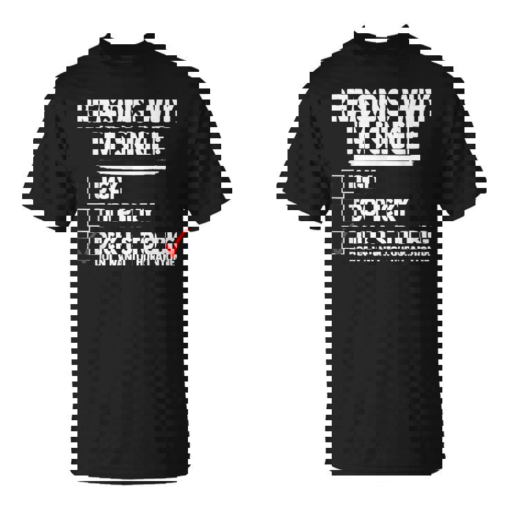 Bachelor メンズ シャツ Rasons Why I'mingle Big Dick Fun Tシャツ