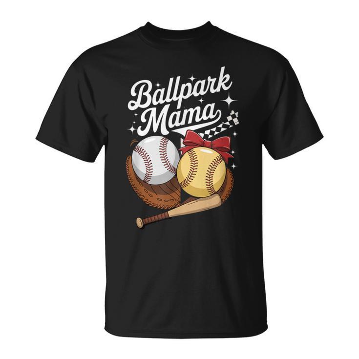 Ballpark Mama Baseball Softball Mom Sports Mother's Day Mom T-Shirt Ballpark Mama Baseball Softball Mom Sports Mother's Day Mom T-Shirt