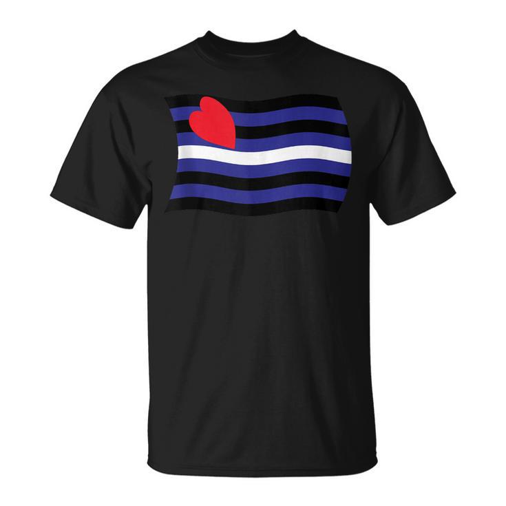 Bandera Ondulada De Cuero Orgullo Bondageadismo Masoquismo Bdsm In Mangas Camiseta unisex
