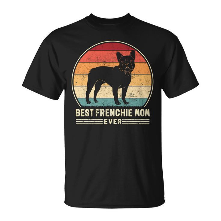 Best Frenchie Mom Ever レトロ フレンチブルドッグ ドッグ ママ 長袖tシャツ Tシャツ