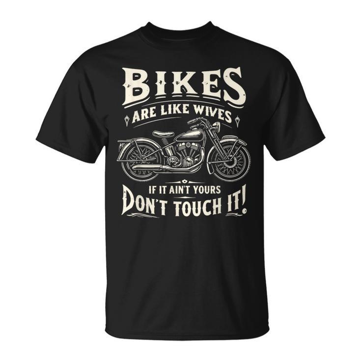 Bikes Are Like Wives 面白い オートバイ バイカー 妻 Tシャツ
