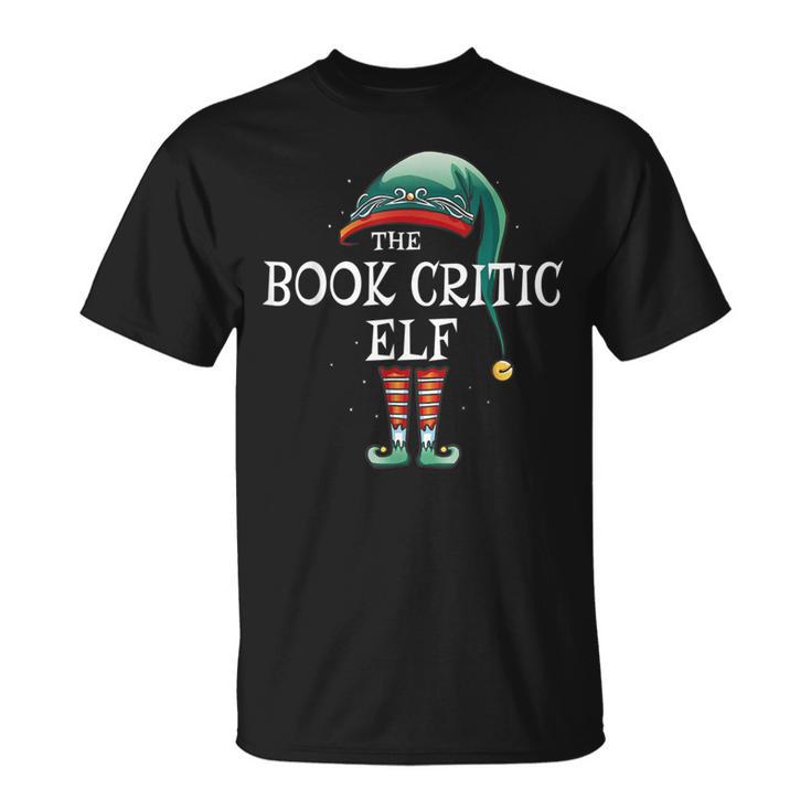 Book Critic Elf Job Christmas T-Shirt