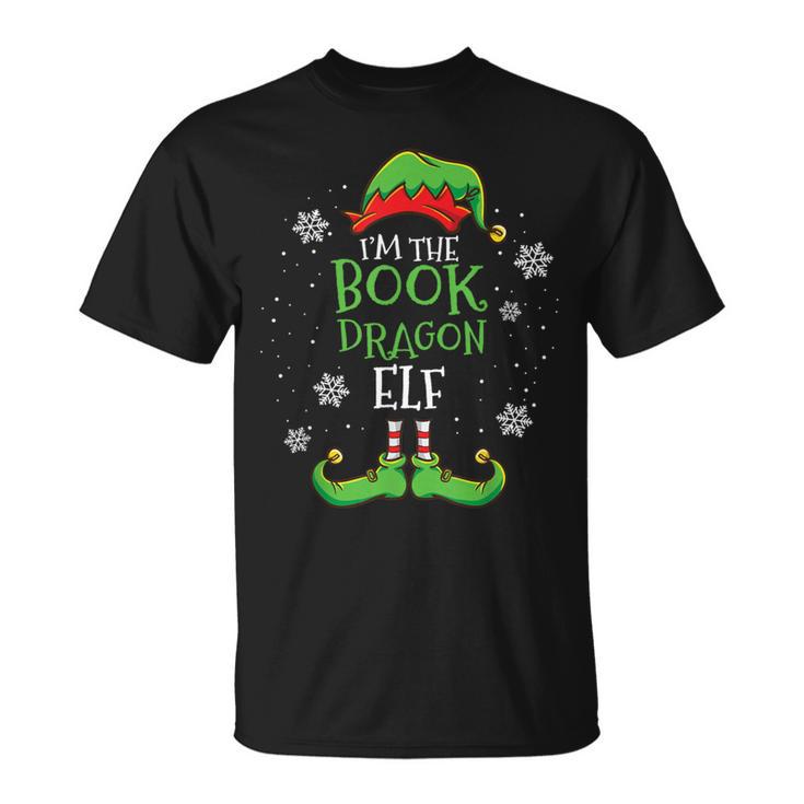 Im The Book Dragon Elf Christmas Librarian T-Shirt