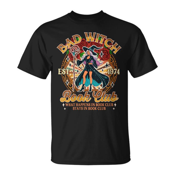 Book Lover Bookish Witchy Reading Bad A Witch Book Club T-Shirt