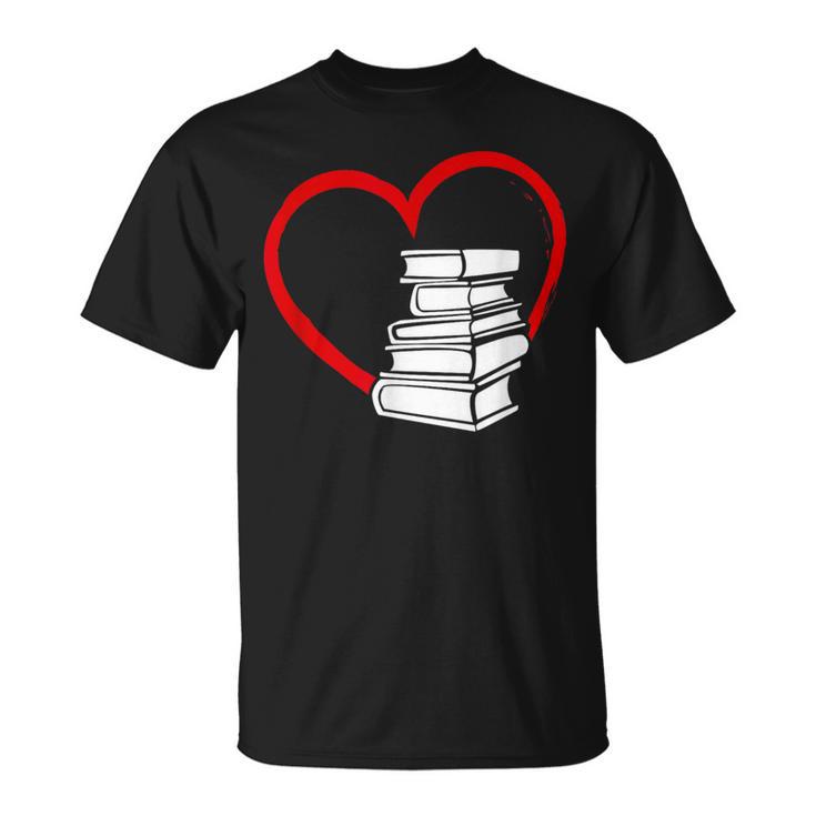 Book Nerd's Book Lover's Valentine's Day T-Shirt