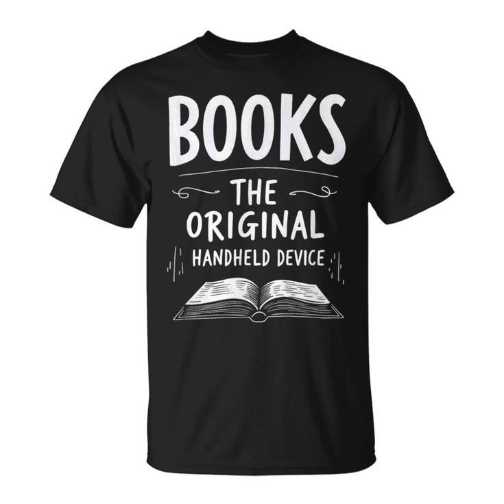 Books The Original Handheld Device Book Reading T-Shirt