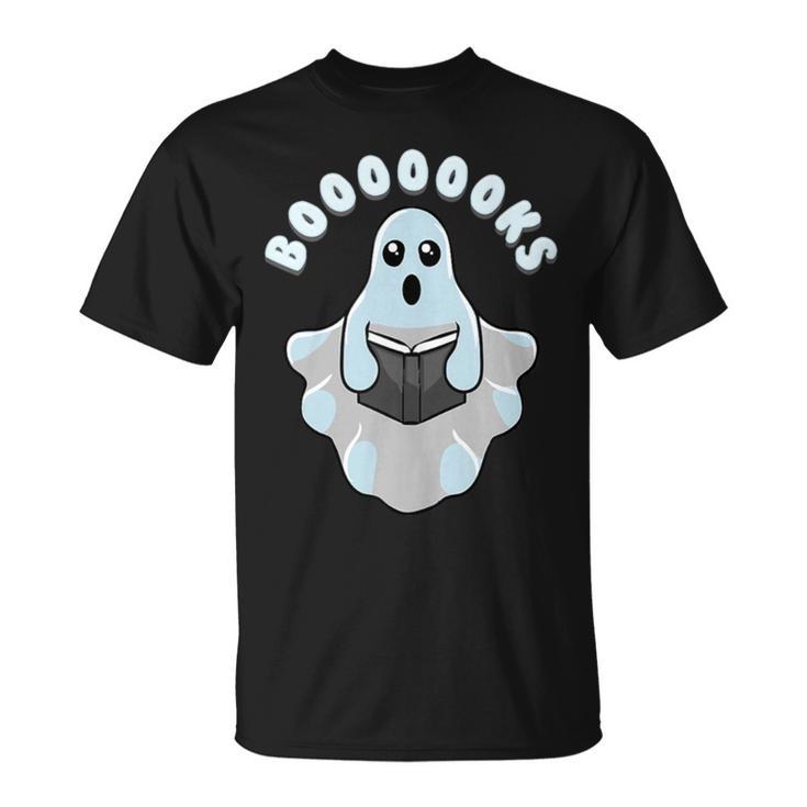 Books Reader Creepy Horror On Halloween Ghost Reading T-Shirt