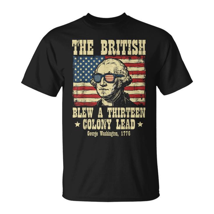 British Blew 13 Colony Lead Washington 4Th Of July Women T-Shirt